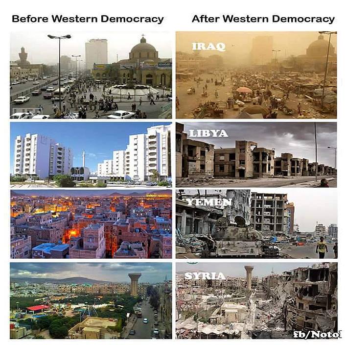 εικόνα των Αράβικων χωρών πριν και μετά την προσπάθεια "εκδημοκρατισμού" τους από την Δύση